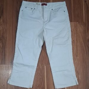 Chaps White Denim Capris
